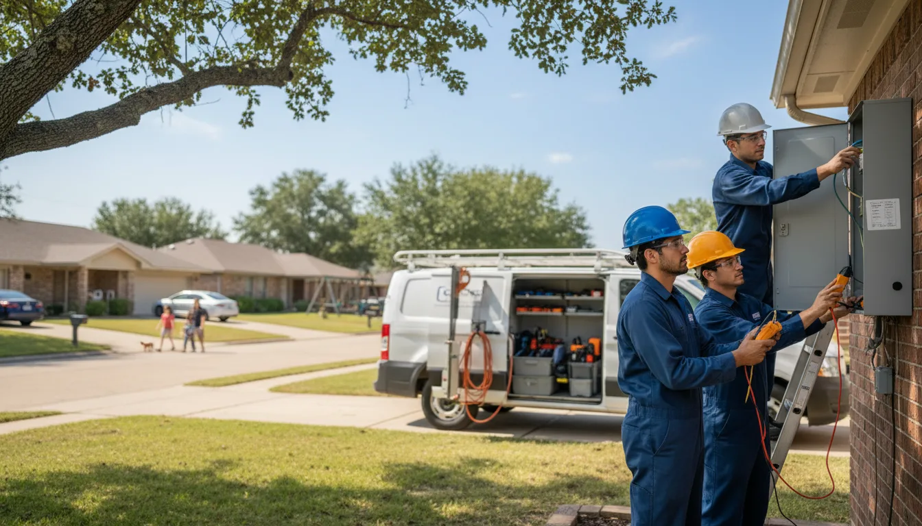 Certified electrician providing emergency electrical services in Kennard, TX